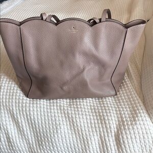 Kate Spade Taupe Leather Tote Bag